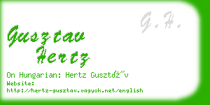 gusztav hertz business card
